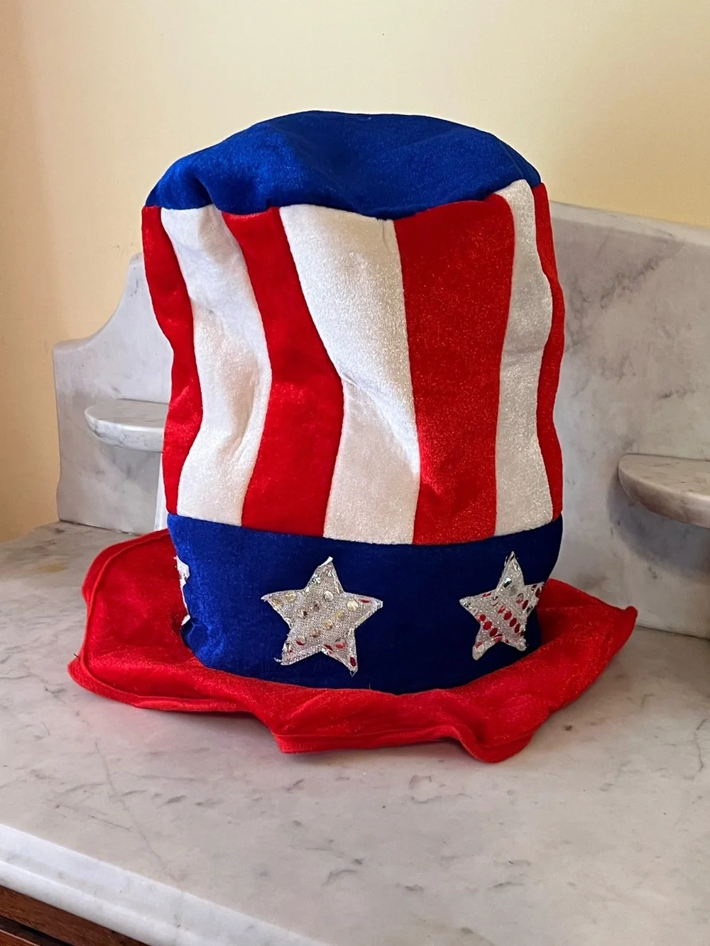 Halloween Tall Oversized Uncle Sam Plush Hat